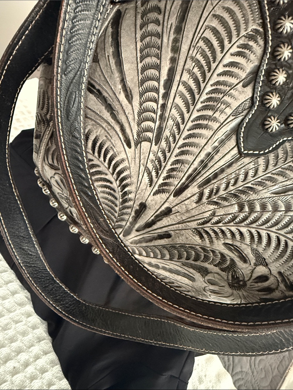 American West Black & Gray Western Bag - Picture 2 of 14